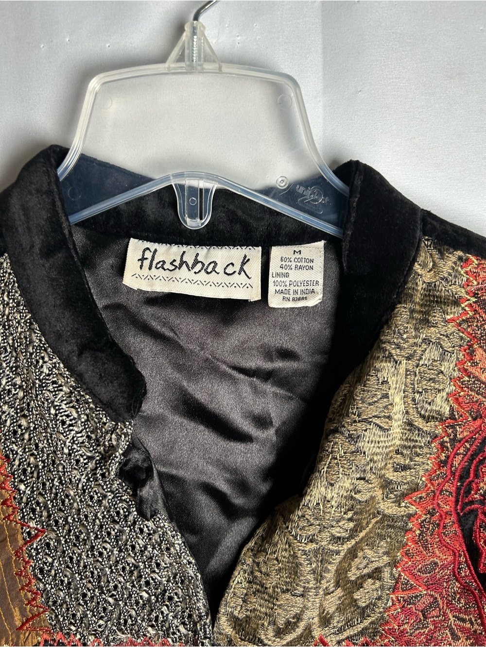 Flashback Women's Multicolor Patchwork Velvet Jacket - Picture 4 of 9